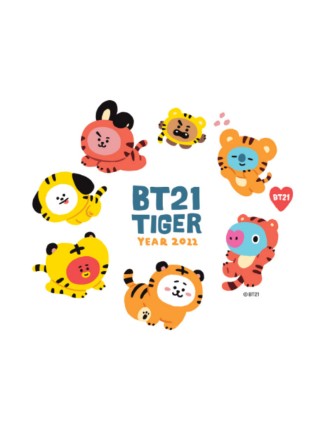 Best Seller Monopoly X BT21 - Acrylic Simple Key Ring - Tiger New Stock