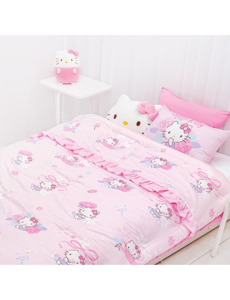 Best Seller NARA HOME DECO X Hello Kitty - Flower Garden Bedding Quilt Immediate Availability