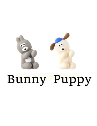 Best Seller Romane - Brunch Brother Bunny & Puppy Silicone Toothbrush Holder Available Now