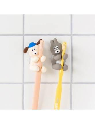 Best Seller Romane - Brunch Brother Bunny & Puppy Silicone Toothbrush Holder Available Now