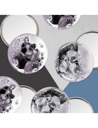 Best Seller Roxane - Round Pin Mirror Available for Immediate Shipping