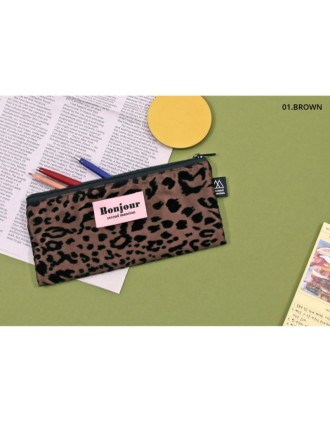 Best Seller Second Mansion x 10x10 - Bonjour Leopard Pencil Case Available for Immediate Shipping