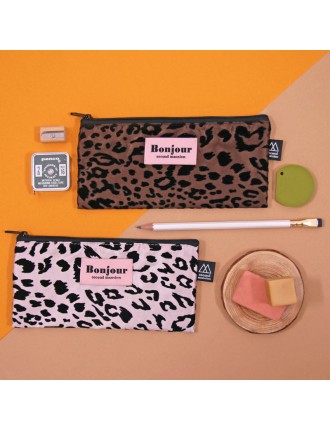 Best Seller Second Mansion x 10x10 - Bonjour Leopard Pencil Case Available for Immediate Shipping