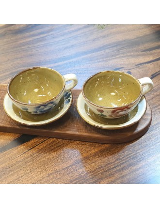 Best Seller Bosan Pottery - Buncheong Mokdan Porcelain Cafe Latte Cup Set Available Now