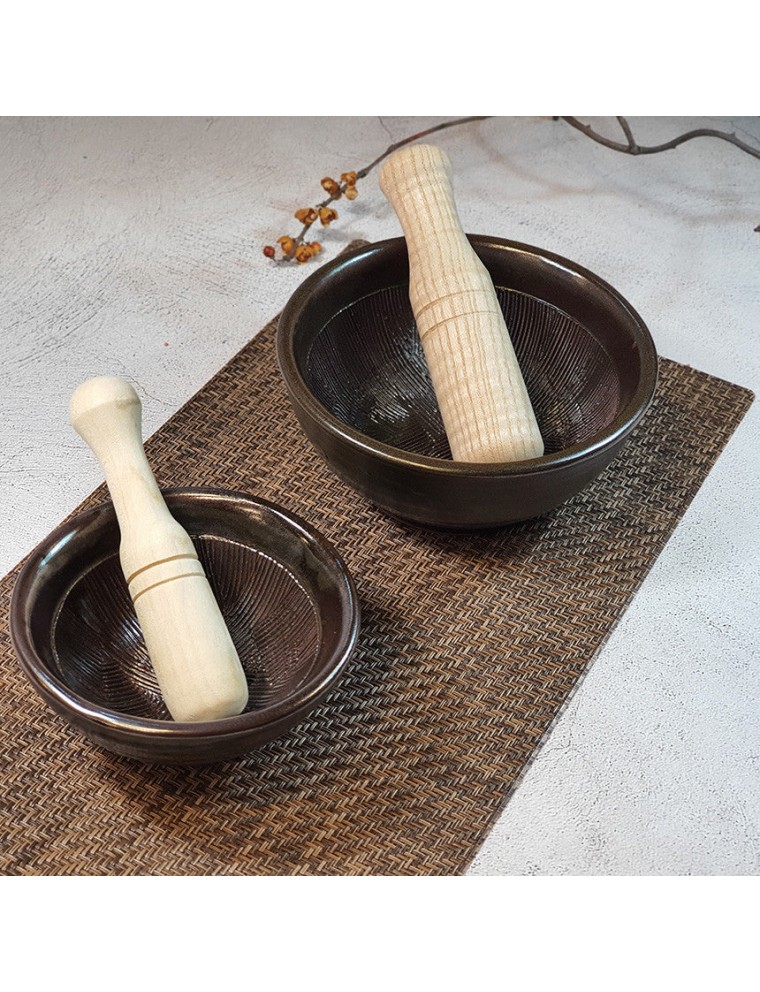 Best Seller Bosan Pottery - Onggi Mortar with Pestle Limited Stock