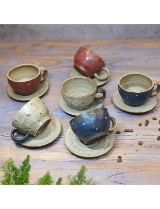 Best Seller Bosan Pottery - Vintage Waterdrop Porcelain Coffee Cup Set Latest Edition