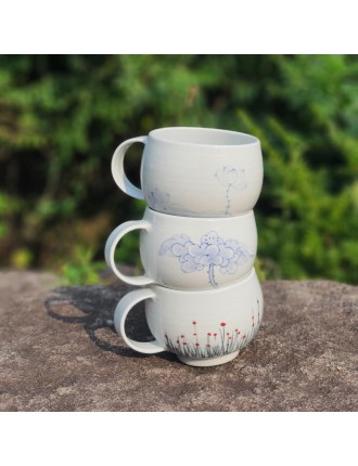 Best Seller Bosan Pottery - White Porcelain Traditional Mug On Hand Now