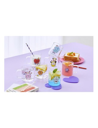 Best Seller BT21 - Baby Glass Mug And Coaster Set On Hand Now