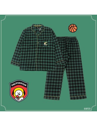 Best Seller BT21 x Hunt Innerwear - Flannel Check Pajama Set - Chimmy New Collection