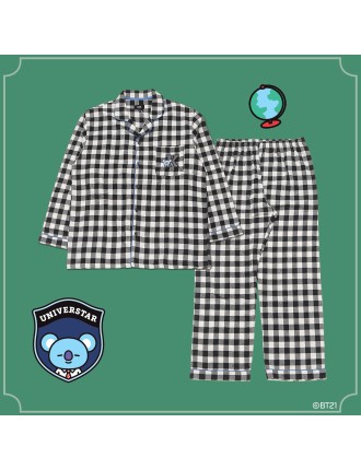 Best Seller BT21 x Hunt Innerwear - Flannel Check Pajama Set - Koya Just In