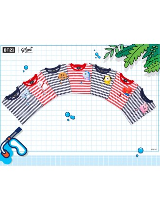 Best Seller BT21 x Hunt Innerwear - Universtar T-shirt - Navy Fresh Release