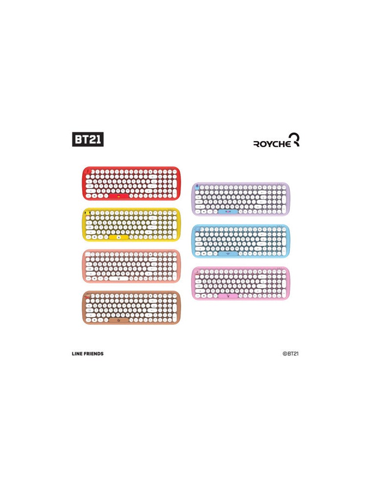 Best Seller BT21 x Royche - Wireless Retro Keyboard Fresh Release