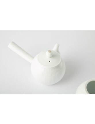 Best Seller Chaora - White Porcelain Striped Tea Set (3 Pax) New Release