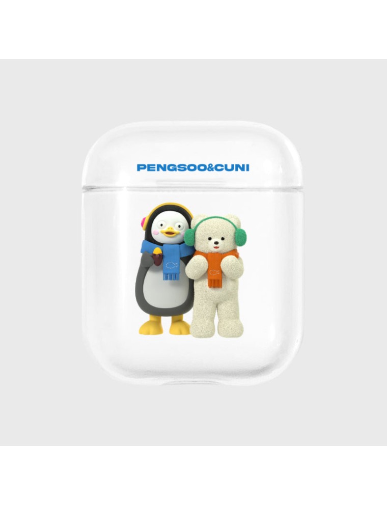 Best Seller Earpearp x Pengsoo - Pengsoo and Cuni Buddy AirPods Clear Hard Case Latest Edition