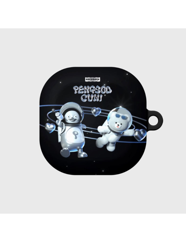 Best Seller Earpearp x Pengsoo - Space Friends Buds Hard Case (Black) Available Now