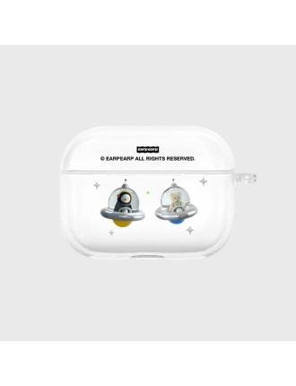 Best Seller Earpearp x Pengsoo - Spaceship Friends AirPods Pro & AirPods 3 Clear Hard Case Just In