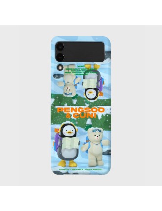 Best Seller Earpearp x Pengsoo - Winter Travel Friends Galaxy Z Flip Hard Case New Release