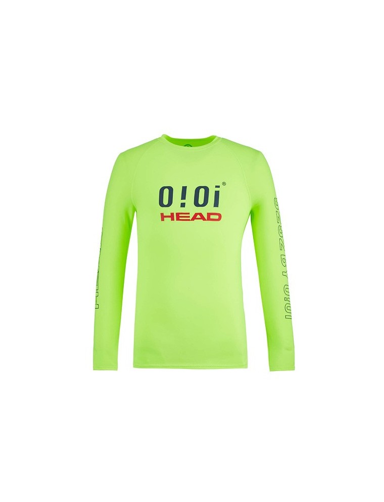 Best Seller HEAD x 5252 by O!Oi - Logo Basic Rash Guard - Men (Neon Yellow) New Collection