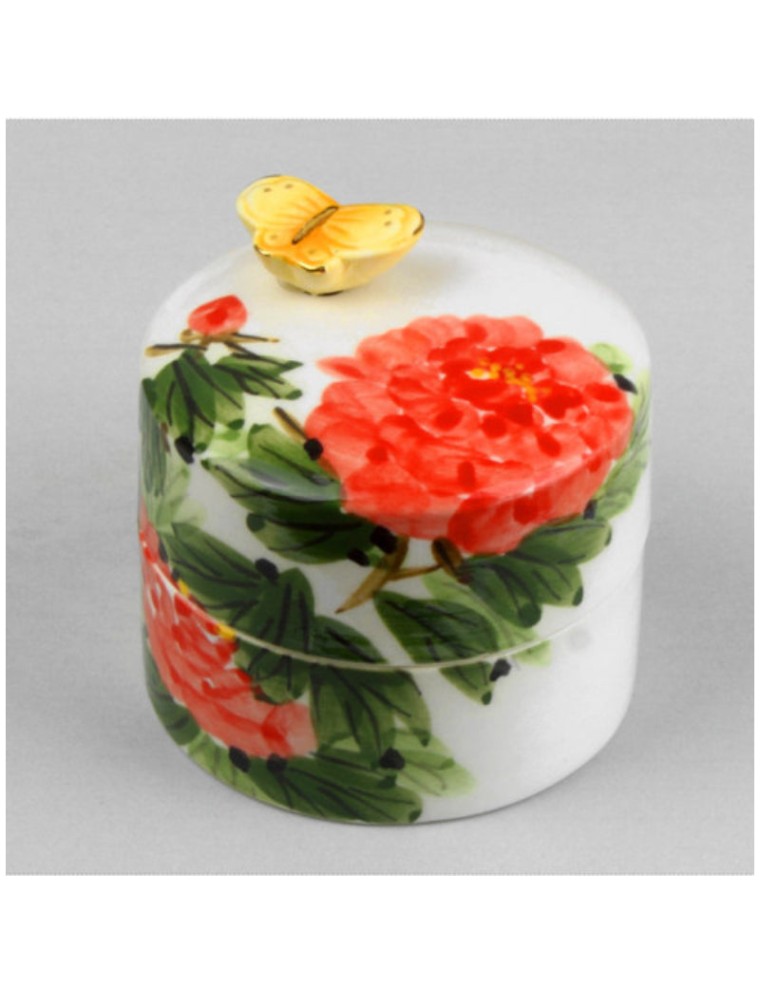 Best Seller HK Studio - Hand Painted Peony Musical Jewelry Box New Stock