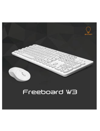 Best Seller Archon - Freeboard W3 Wireless Keyboard and Mouse Set