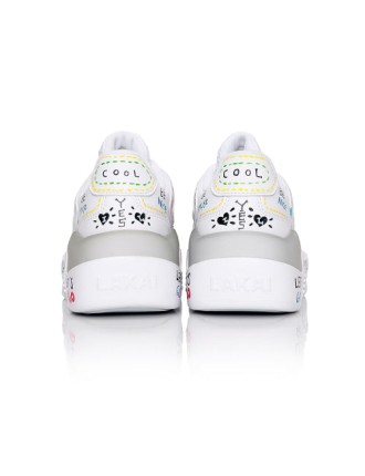 Best Seller Lakai - Hati Graffiti Shoes - All White New Collection